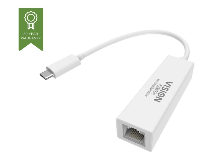Bild på VISION Professional installation-grade USB-C to RJ45 Gigabit Ethernet network adapter