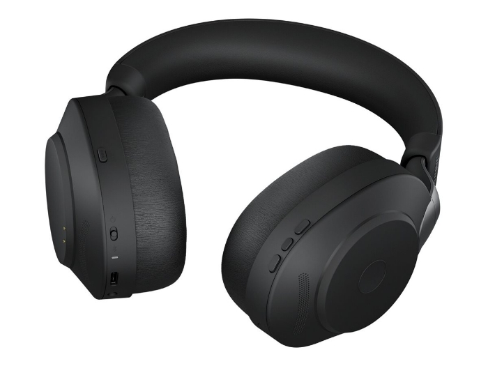 Bild på Evolve2 85 headset black UC, Link 380 BT adapter USB-A UC, Evolve2 85 Deskstand black,1.2m USB-C to USB-A Cable, 3.5mm jack audio cable,Flight adapter, Carry case, Warranty and warning (safety leaflets)