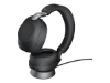 Bild på Evolve2 85 headset black UC, Link 380 BT adapter USB-A UC, Evolve2 85 Deskstand black,1.2m USB-C to USB-A Cable, 3.5mm jack audio cable,Flight adapter, Carry case, Warranty and warning (safety leaflets)