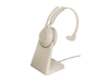 Bild på Evolve2 65 headset beige UC, Link 380 BT adapter USB-A, 1.2m USB-C to USB-A Cable, Carry case, Warranty and warning (safety leaflets)