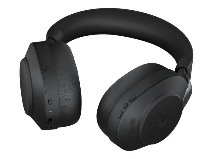 Bild på Evolve2 85 headset black MS, Link 380 BT adapter USB-A MS,1.2m USB-C to USB-A Cable, 3.5mm jack audio cable,Flight adapter, Carry case, Warranty and warning (safety leaflets)