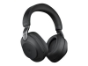 Bild på Evolve2 85 headset black MS, Link 380 BT adapter USB-A MS,1.2m USB-C to USB-A Cable, 3.5mm jack audio cable,Flight adapter, Carry case, Warranty and warning (safety leaflets)