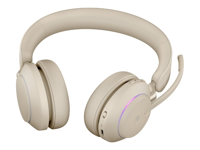 Bild på Evolve2 65 headset beige MS, Link 380 BT adapter USB-C, 1.2m USB-C to USB-A Cable, Carry case, Warranty and warning (safety leaflets)