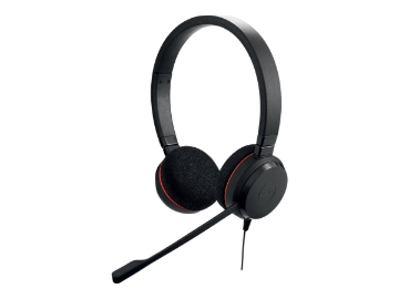 Bild på Jabra EVOLVE 20 MS Duo USB Headband, Noise cancelling, USB connector, with mute-button and volume control on the cord, with foam ear cushion, Microsoft optimized
