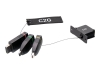 Bild på C2G Retractable Table Box Mount 4K HDMI Adapter Ring with Color Coded Mini DisplayPort, DisplayPort, and USB-C