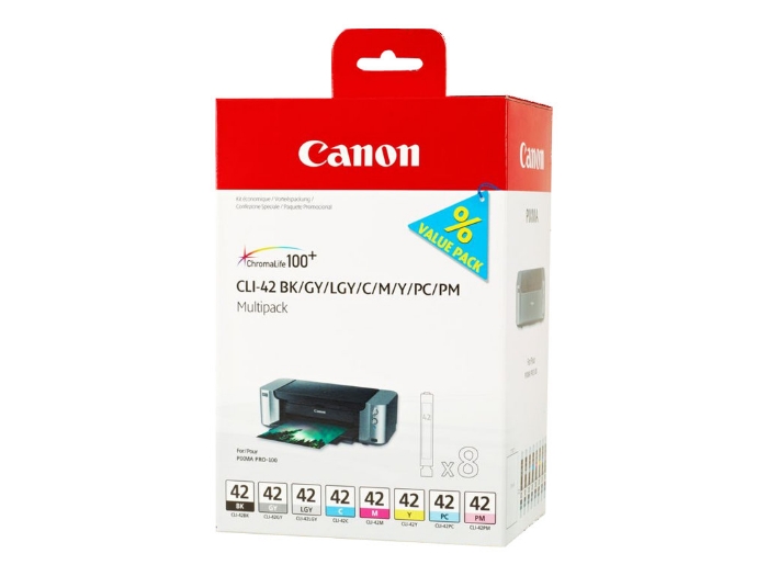Bild på Canon CLI-42 BK/GY/LG/C/M/Y/PC/PM Multipack