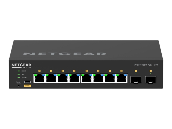 Bild på NETGEAR AV Line M4250-8G2XF-PoE+