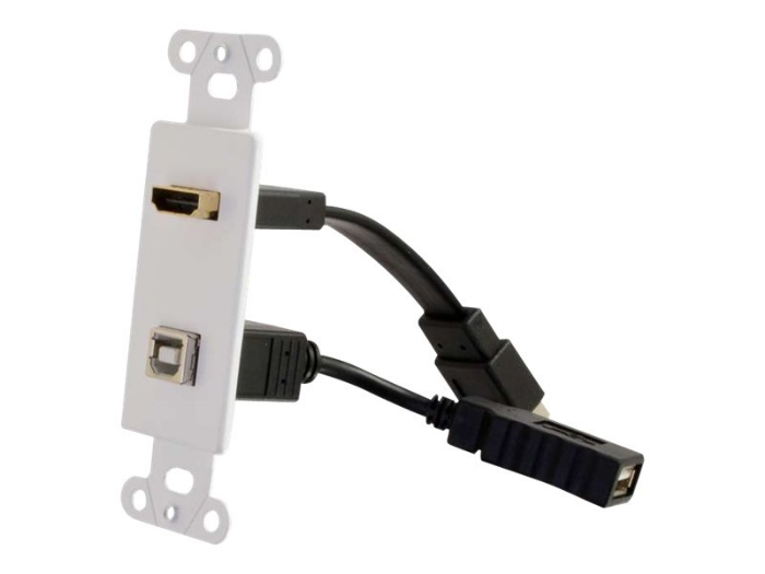 Bild på C2G HDMI and USB Pass Through Wall Plate