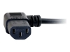 Bild på C2G 3m 18 AWG UK 90° Power Cord (IEC320C13R to BS 1363)