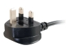 Bild på C2G 3m 18 AWG UK 90° Power Cord (IEC320C13R to BS 1363)