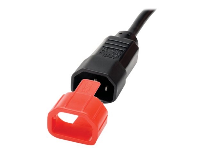 Bild på Tripp Lite PDU Plug Lock Connector C14 Power Cord to C13 Outlet Red 100pk