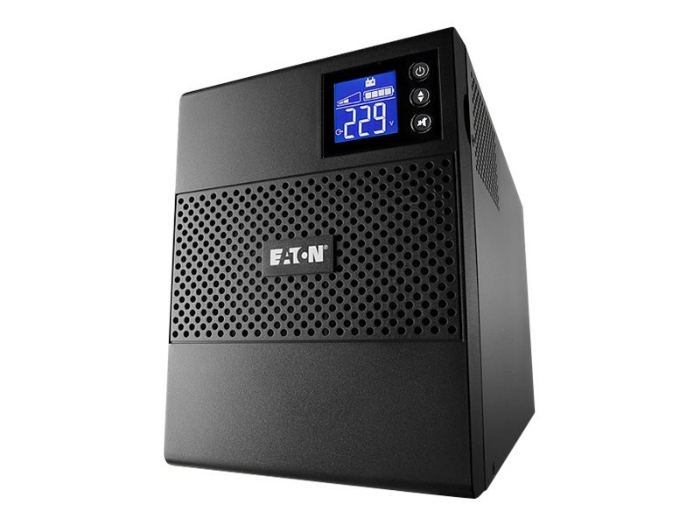 Bild på Eaton 5SC 750VA/525W 5 min (50% 13 min) Line-Interactive Tower UPS 230V. LCD interface provides clear status of the UPS keyparameters such as input and output voltage, load and battery level, and estimated runtime. Features: Eaton ABM batterymanagement, A