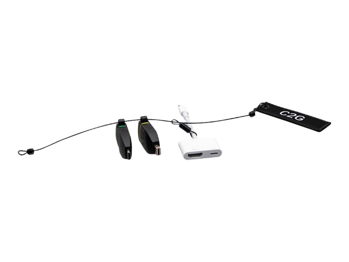 Bild på C2G Universal 4K HDMI Adapter Ring with Color Coded Mini DisplayPort, USB-C, and Lightning