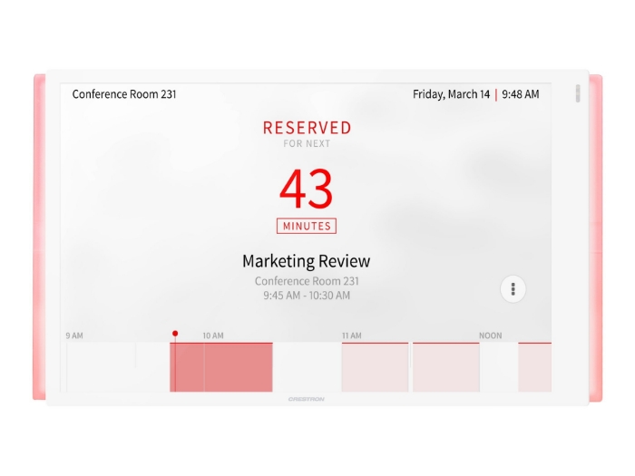 Bild på Crestron Room Scheduling Touch Screen TSS-1070-W-S-LB KIT