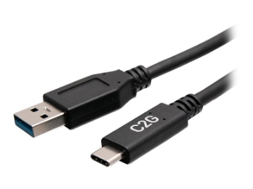 Bild på C2G 1ft USB-C to USB-A SuperSpeed USB 5Gbps Cable M/M