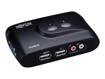 Bild på Eaton Tripp Lite series 2-Port Desktop Compact USB KVM Switch with Audio & Cable Kit