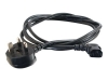 Bild på C2G 1m 18 AWG UK 90° Power Cord (IEC320C13R to BS 1363)
