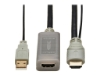 Bild på Eaton Tripp Lite Series HDMI Extension Cable with Active Repeater (M/F), 4K 60 Hz, HDR, 4:4:4, HDCP 2.2, 10 ft. (3.1 m), TAA