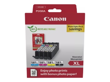 Bild på Canon CLI-581XL C/M/Y/BK Photo Value Pack