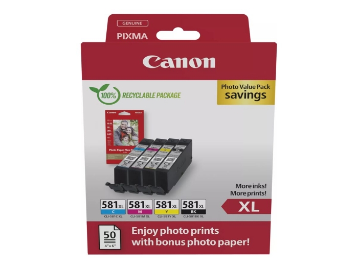 Bild på Canon CLI-581XL C/M/Y/BK Photo Value Pack