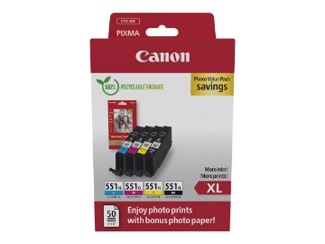 Bild på Canon CLI-551XL C/M/Y/BK Photo Value Pack