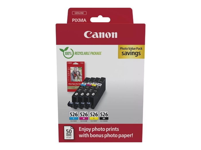 Bild på Canon CLI-526 C/M/Y/BK Photo Value Pack