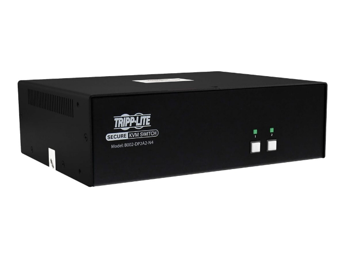 Bild på Tripp Lite Secure KVM Switch, 2-Port, Dual Head, DisplayPort to DisplayPort, 4K, NIAP PP4.0, Audio, TAA