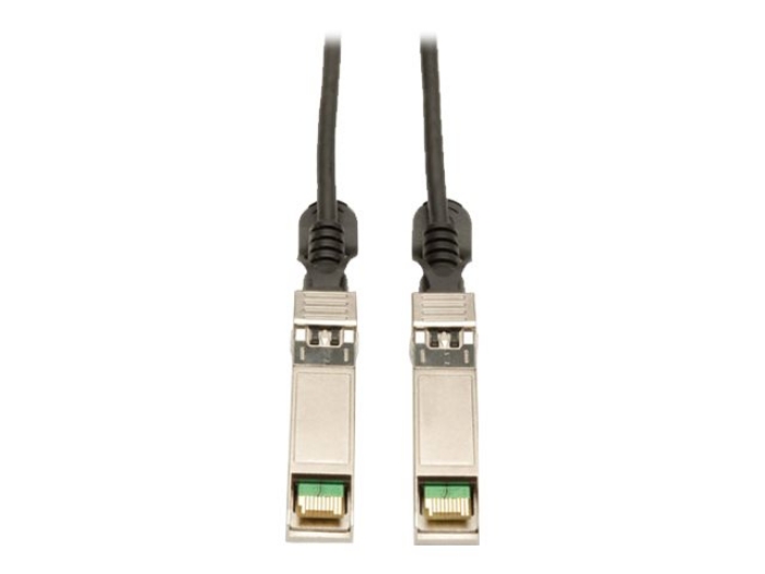 Bild på Eaton Tripp Lite Series SFP+ 10GBASE-CU Passive Twinax Copper Cable, SFP-H10GB-CU50CM Compatible, Black, 20-in. (50.8 cm)