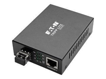 Bild på Eaton Tripp Lite Series Gigabit Multimode Fiber to Ethernet Media Converter, 10/100/1000 LC, International Power Supply, 850 nm, 550 m (1,804 ft.)