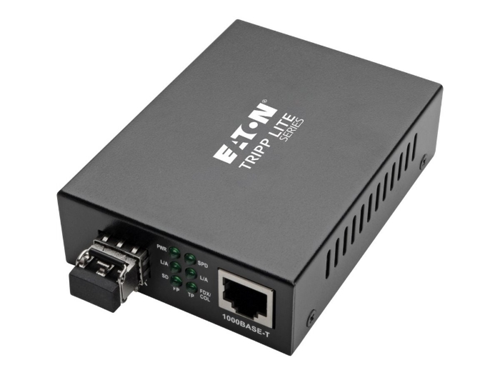 Bild på Eaton Tripp Lite Series Gigabit Multimode Fiber to Ethernet Media Converter, 10/100/1000 LC, International Power Supply, 850 nm, 550 m (1,804 ft.)