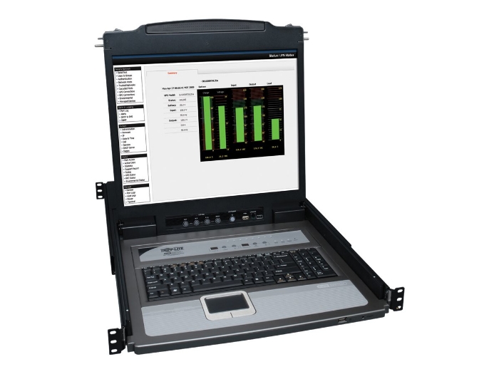 Bild på Eaton Tripp Lite Series 8-Port Rack Console KVM Switch w/19" LCD & 8 PS2/USB Cables 1U