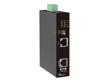 Bild på Eaton Tripp Lite Series Industrial Gigabit Ethernet PoE injector, 60W PoE++, 802.3bt, Midspan, -40C to +75C, IP30 housing, Dual 24~57VDC , DIN rail, 1 Port