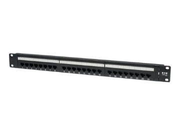 Bild på Eaton Tripp Lite Series 24-Port Cat6 Cat5 Patch Panel Rackmount 110 Punch Down RJ45 Ethernet 1URM