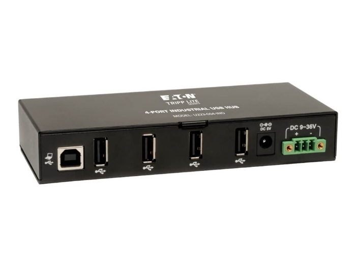 Bild på Eaton Tripp Lite series 4-Port Rugged Industrial USB 2.0 Hi-Speed Hub w 15KV ESD Immunity Metal Mountable