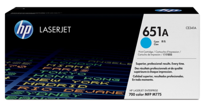 Bild på HP INC. TONER CARTRIDGE 651A CYAN CE341A