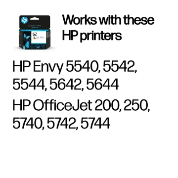 Bild på HP INC. INK CARTRIDGE NO 62 C/M/Y C2P06AE#UUS
