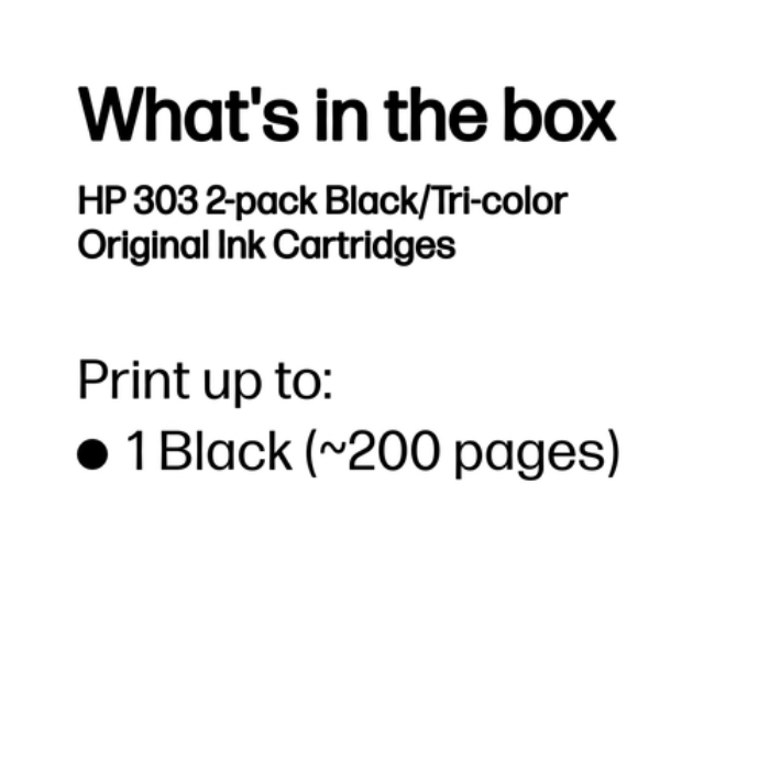 Bild på HP INC. HP 303 2-PACK BLACK/TRI-COLOR 3YM92AE#LS1