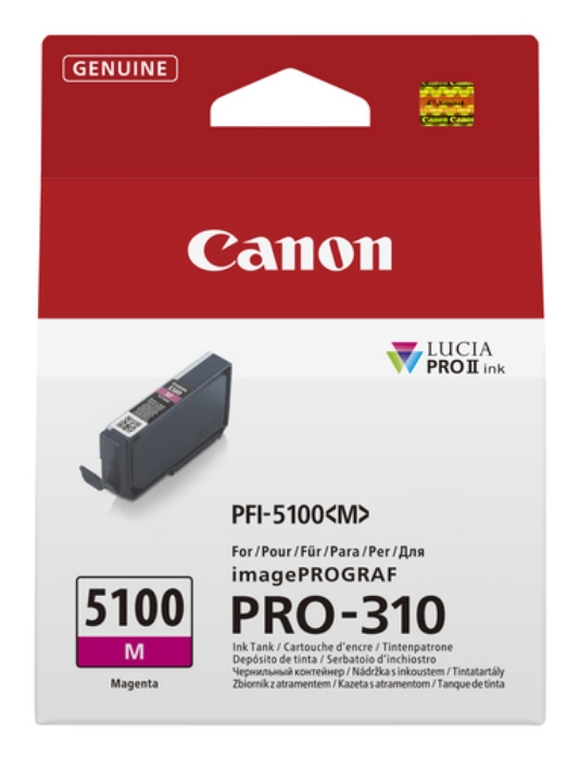 Bild på CANON INK PFI-5100 M EUR MAGENTA INK 6954C001