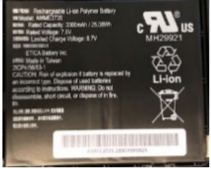Bild på ZEBRA BATTERY PACK LITHIUM POLYMER BTRY-ET5X-8IN3-01