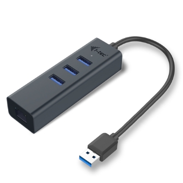 Bild på I-TEC I-TEC USB 3.0 METAL HUB + GLAN U3METALG3HUB