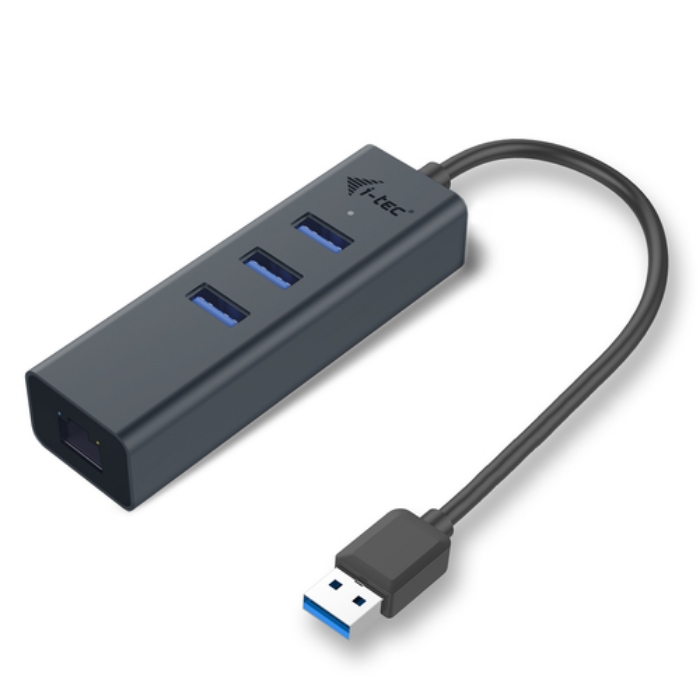 Bild på I-TEC I-TEC USB 3.0 METAL HUB + GLAN U3METALG3HUB