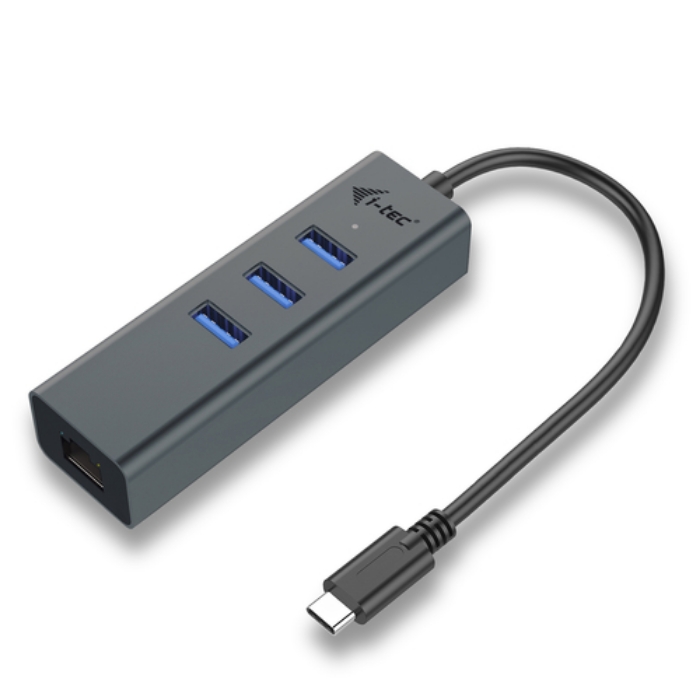 Bild på I-TEC I-TEC USB-C METAL HUB 3 + GLAN C31METALG3HUB