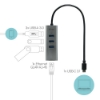 Bild på I-TEC I-TEC USB-C METAL HUB 3 + GLAN C31METALG3HUB