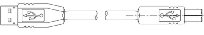 Bild på ZEBRA KIT USB I/F CBL 6FT A/B GRAY 105850-028