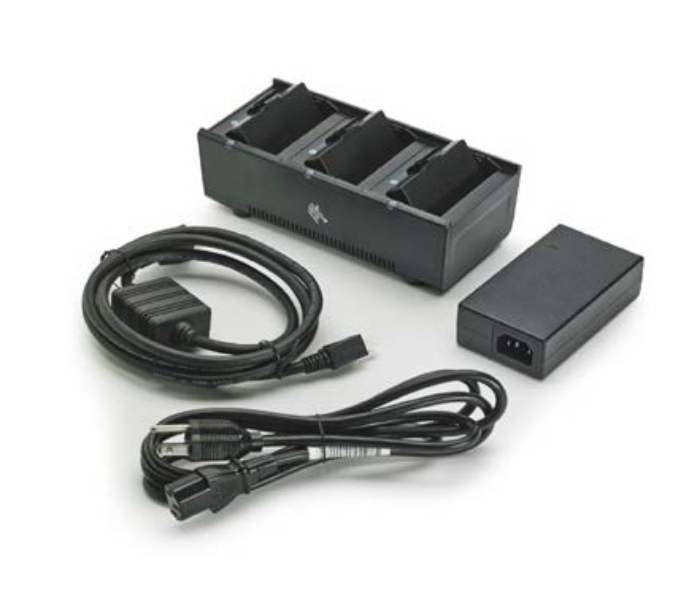 Bild på ZEBRA 3-SLOT BATT CHARGER Psu+Eu CORD SAC-MPM-3BCHGEU1-01