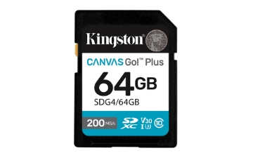 Bild på KINGSTON 64GB SDXC CANVAS GO PLUS 200R SDG4/64GB