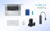 Bild på I-TEC I-TEC SLIM PASSIVE HUB 4P BLACK U3HUB404