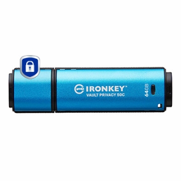Bild på KINGSTON 64GB USB-C IRONKEY VAULT P 50C IKVP50C/64GB