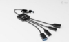 Bild på I-TEC I-TEC USB-C/A CABLE HUB 4 PORTS CACBLHUB2A2C