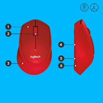 Bild på LOGITECH M330 SILENT PLUS - RED 910-004911